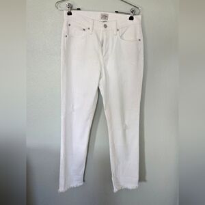 J Crew White Slim Boyfriend Jeans 25